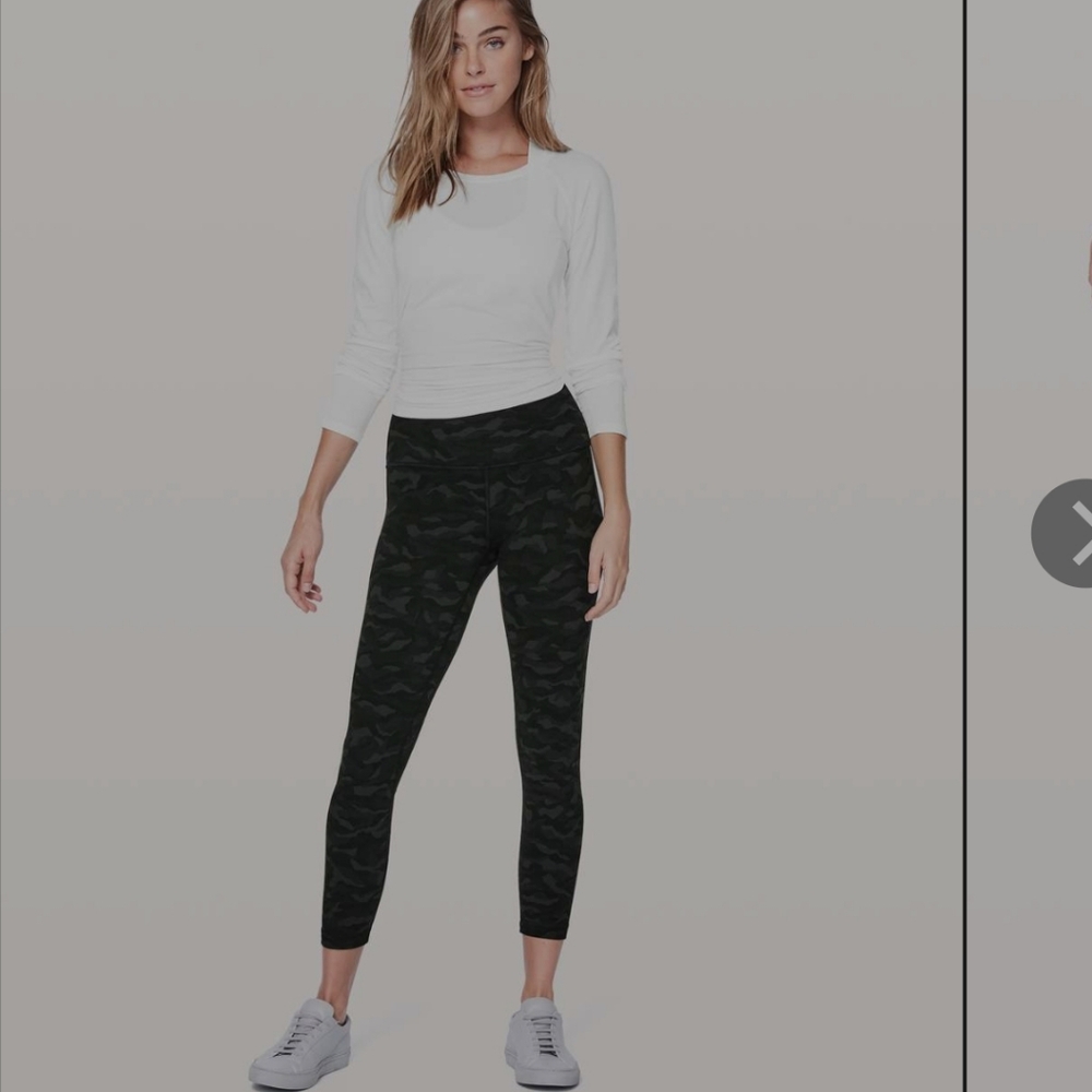 Lululemon Align Pant ll 25" Sequoia Camo Print Deep Coal Black 4